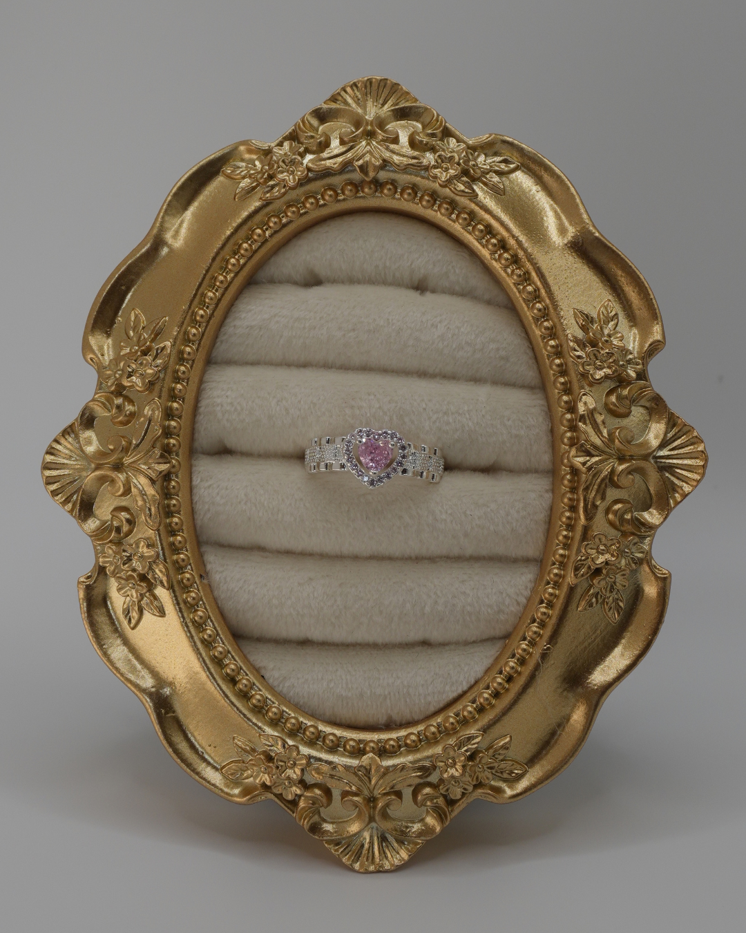 Double Heart Rolly Ring