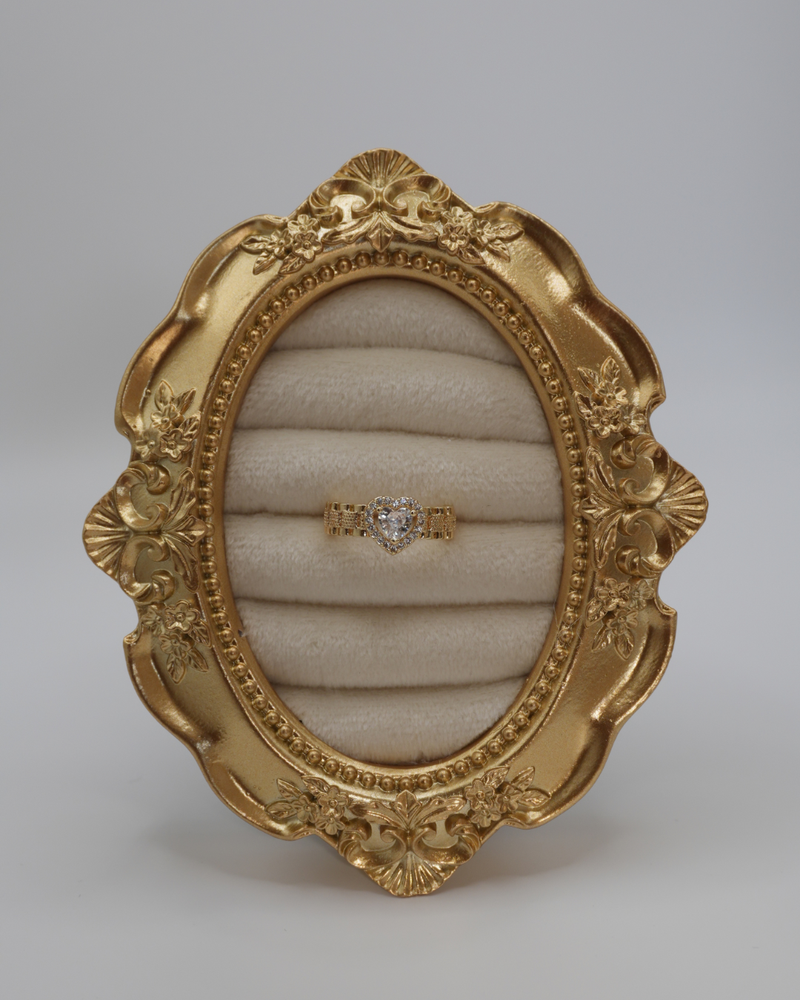 Double Heart Rolly Ring