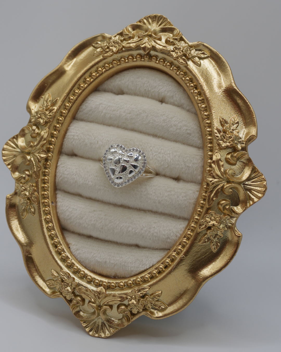 Heart Nugget Ring (Gold & Silver)