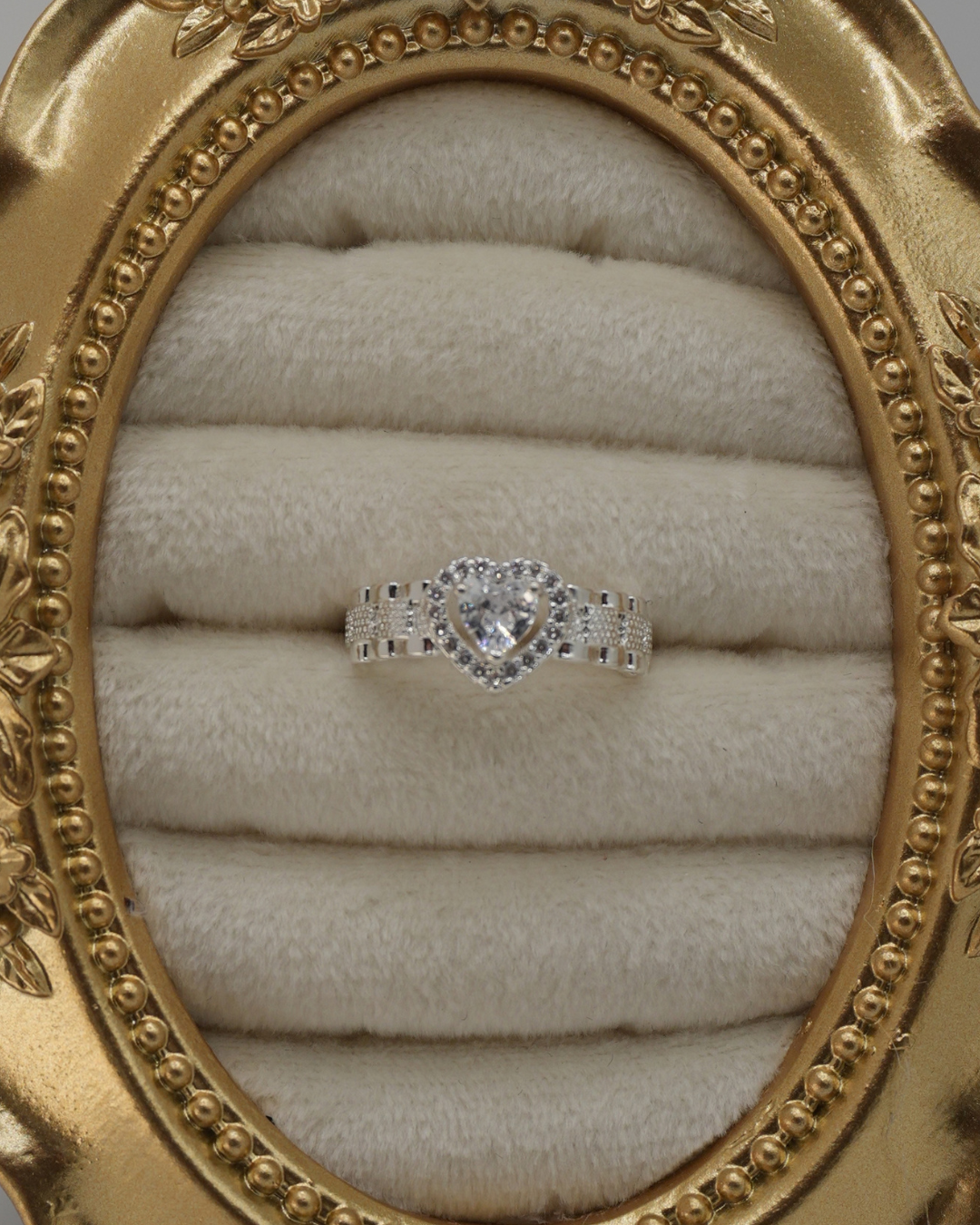Double Heart Rolly Ring